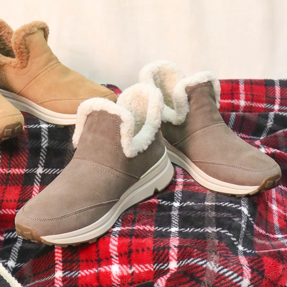 BMS Furry Ankle Boots (Taupe)