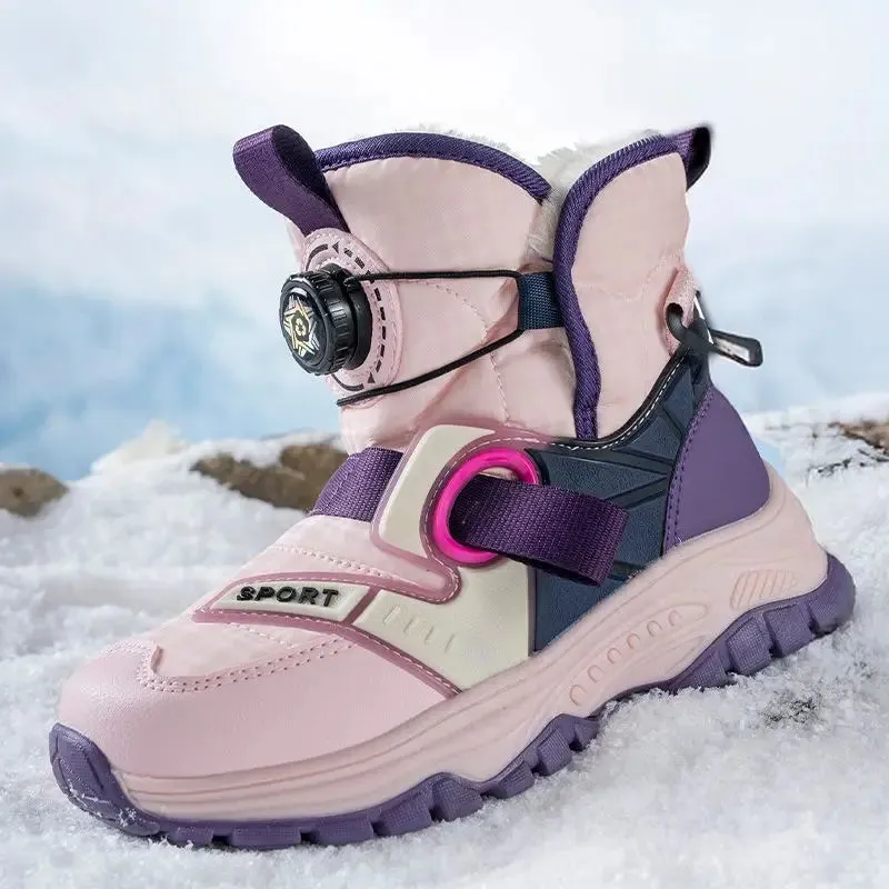 Boys Waterproof Antislip Thickened Ice Claws Boots