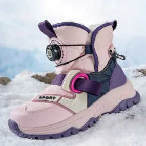 Boys Waterproof Antislip Thickened Ice Claws Boots