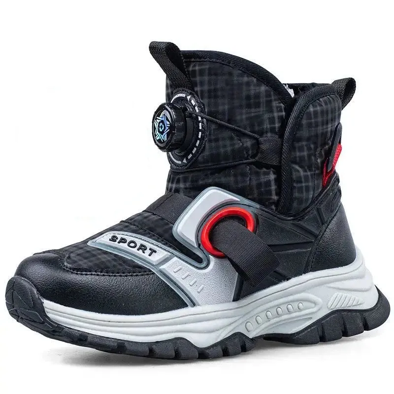 Boys Waterproof Antislip Thickened Ice Claws Boots