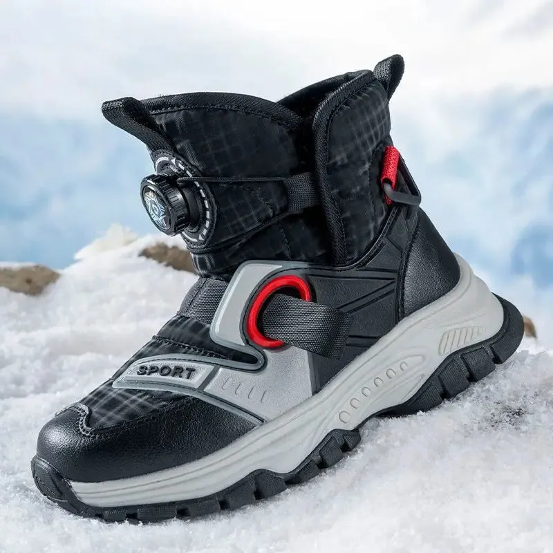 Boys Waterproof Antislip Thickened Ice Claws Boots