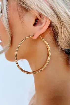 Open Weave Textured Hoop