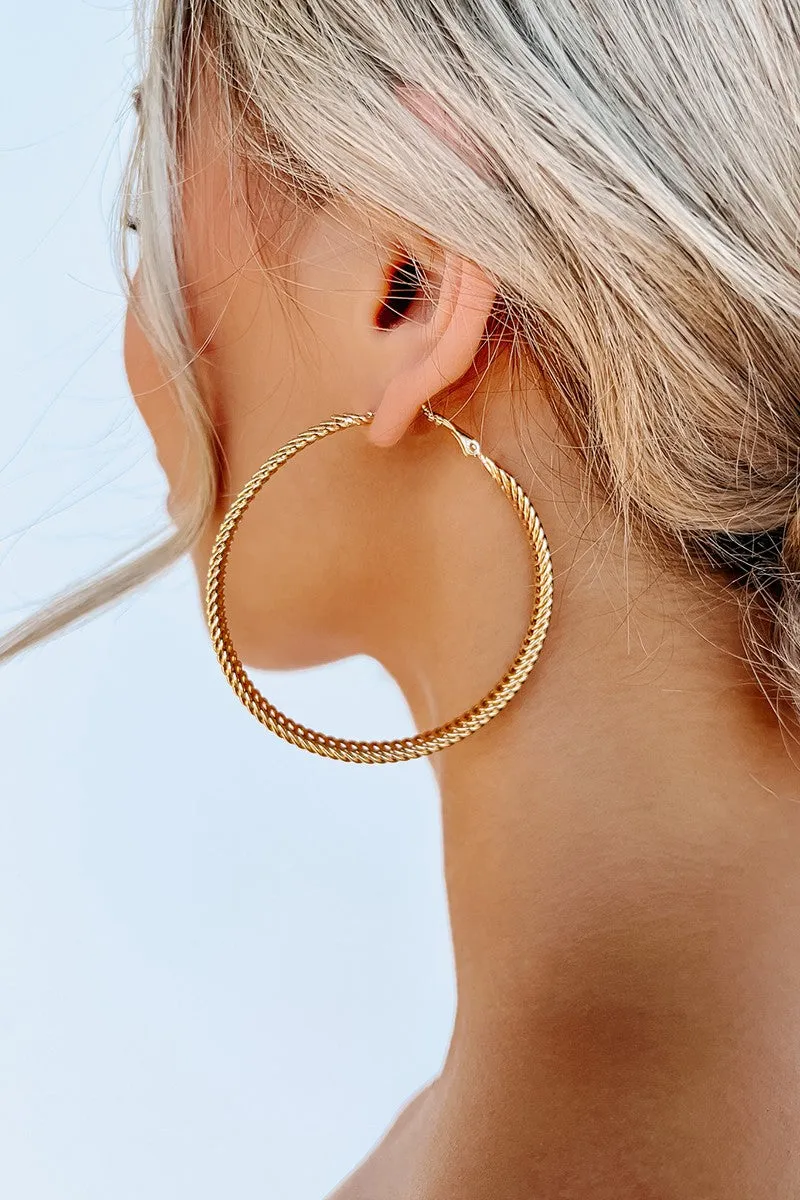 Open Weave Textured Hoop