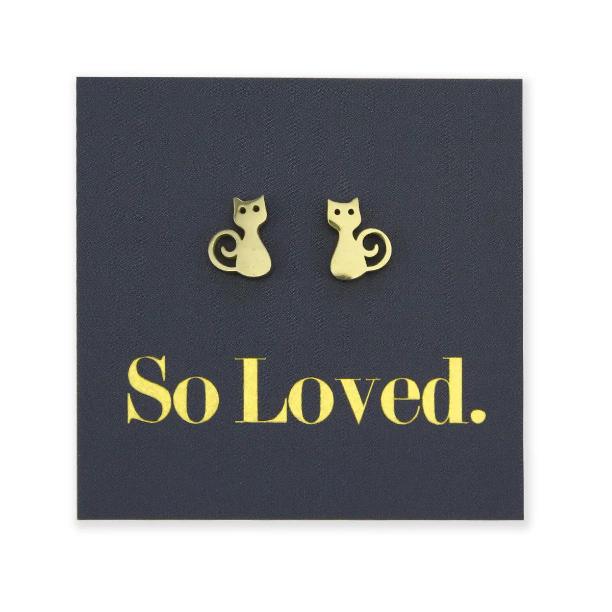 Stainless Steel Earring Studs - So Loved - CATS