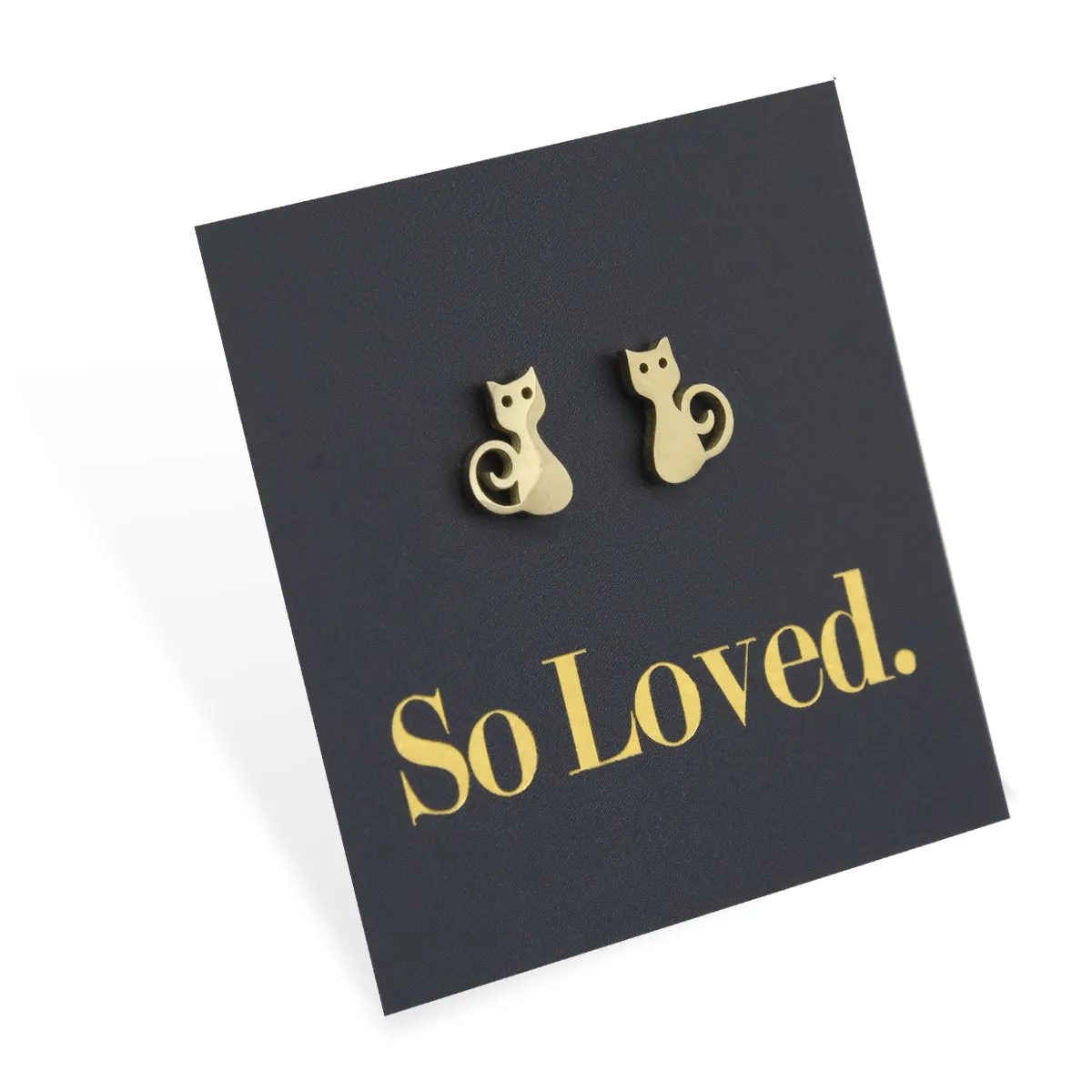 Stainless Steel Earring Studs - So Loved - CATS