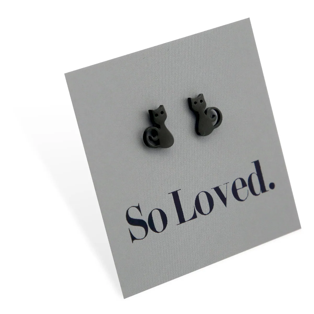Stainless Steel Earring Studs - So Loved - CATS