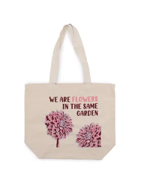Tote Bag Indkøbspose - We are Flowers Natural