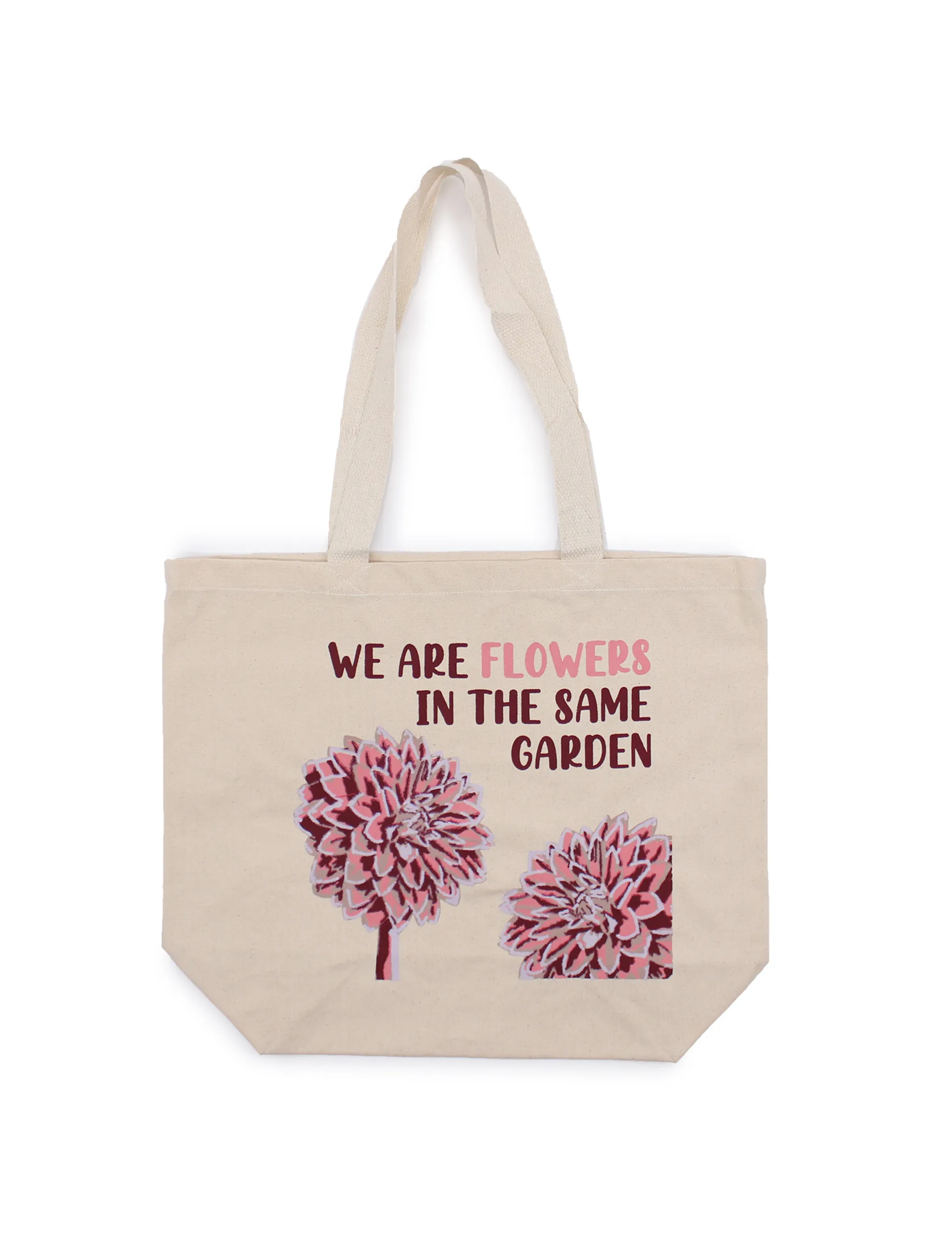 Tote Bag Indkøbspose - We are Flowers Natural
