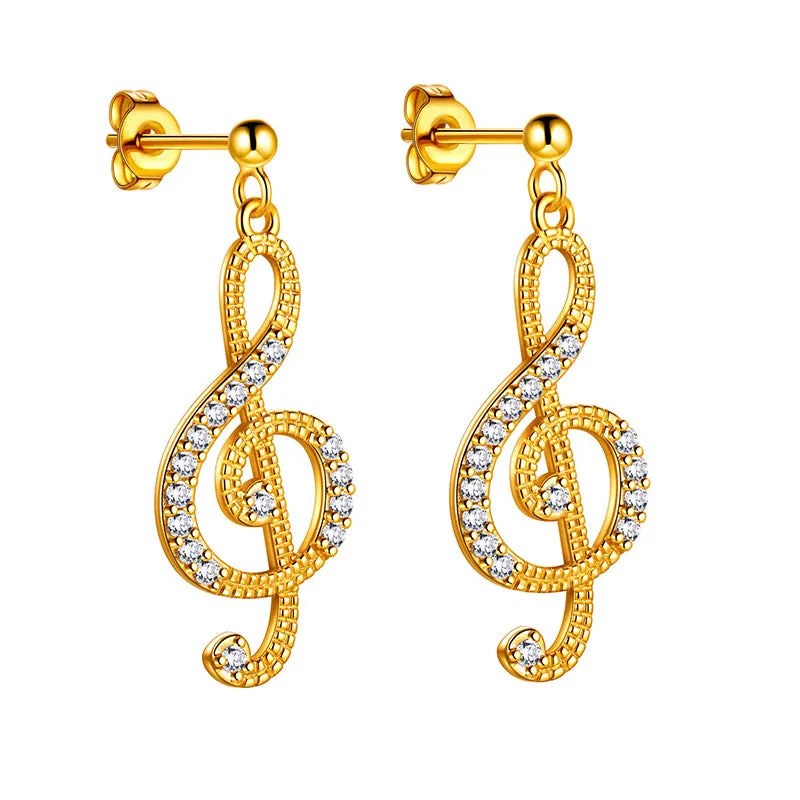 Women Musical Note Earrings Treble Clef Jewelry Gifts for Music Lover