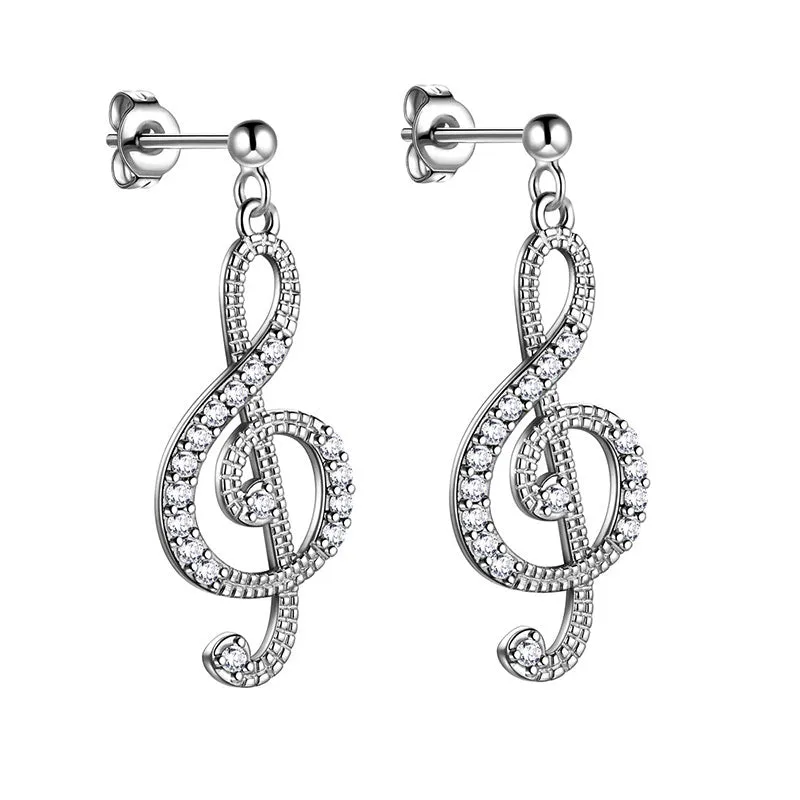 Women Musical Note Earrings Treble Clef Jewelry Gifts for Music Lover