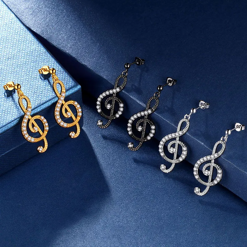 Women Musical Note Earrings Treble Clef Jewelry Gifts for Music Lover