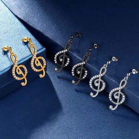 Women Musical Note Earrings Treble Clef Jewelry Gifts for Music Lover