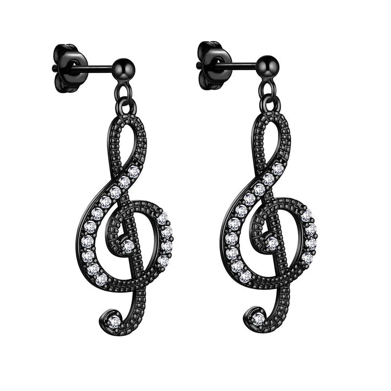 Women Musical Note Earrings Treble Clef Jewelry Gifts for Music Lover